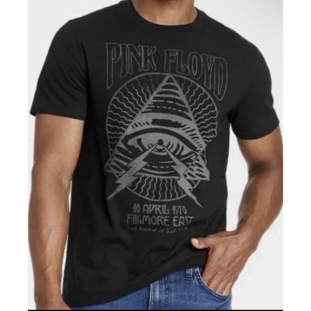 NEW Goodfellow & Co Men's Pink Floyd Black Graphic T-Shirt Size Medium